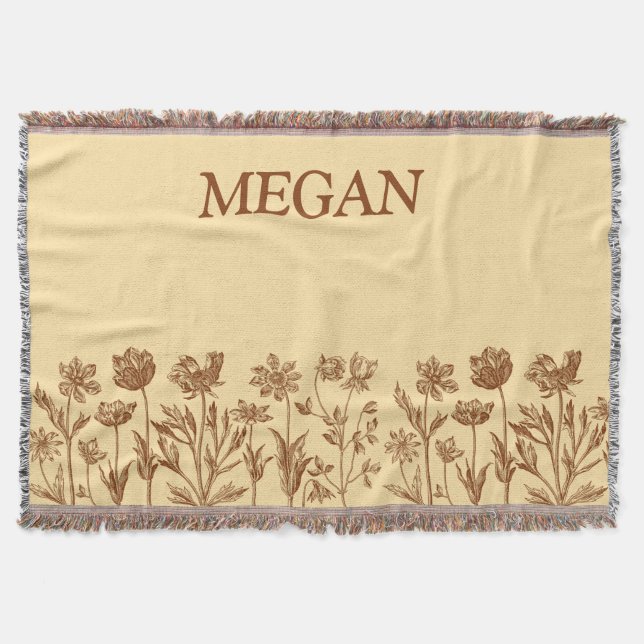 Utformning av minimal Blommigt för elegant med Mon Filt (Framsidan)