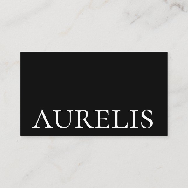 Utformning av minimalistiskt typografiskt Affärsko Visitkort (Baksida)