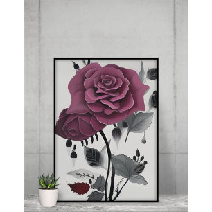 Utformning av minsta Blommigt för Abstrakten Bläck Poster