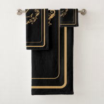 Utformning av Monogram Brev i Guld Gräns