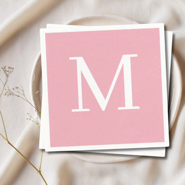  utformning av Monogrammed Bröllop Napkin Pappersservett (Monogrammed Wedding Napkin Blush Design
)