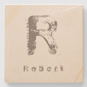 Utformning av monogramsandsten för Eleganten Brev- Stenunderlägg