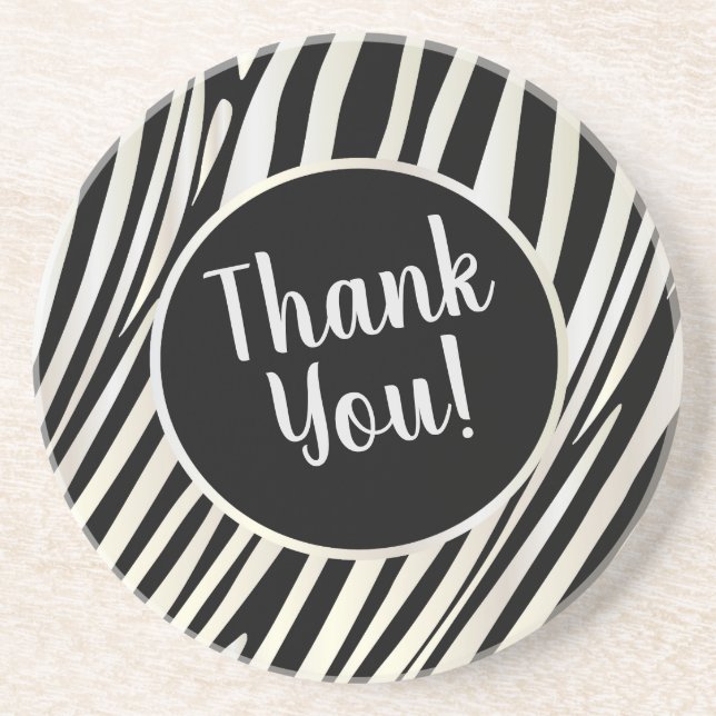 Utformning av Mönster-Trendiget zebra ränder Black Underlägg (Framsidan)