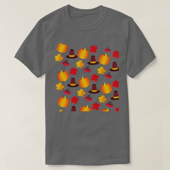 Utformning av Mönster under hösten, Thanksgiving T Shirt (Design framsida)