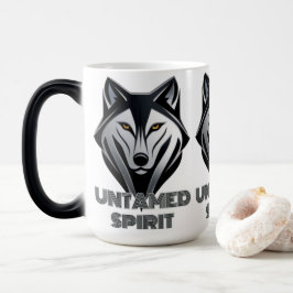 Utformning av mörk och minimalistisk Varg med Slee Magisk Mugg