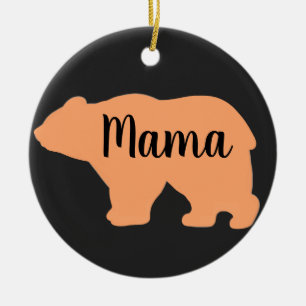 Utformning av mors dag-gåva för Cute Mamma-orange Julgransprydnad Keramik