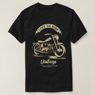 utformning av motorcykel för vit vintage t shirt