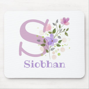 Utformning av mus-plattan plus Namn och blommor Musmatta