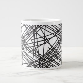 Utformning av näteffekt för svart linje jumbo mugg
