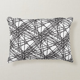 Utformning av näteffekt för svart linje prydnadskudde