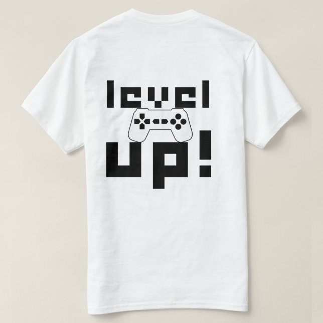 Utformning av nivåuppdelad spelningsstyrenhet t shirt (Design baksida)