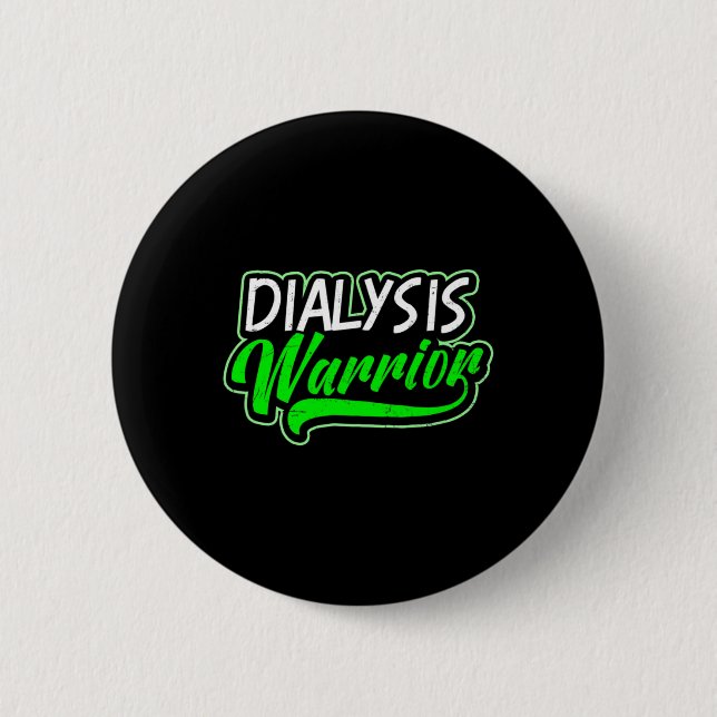 Utformning av njursjukdom Dialys Warrior Gift Knapp (Framsida)