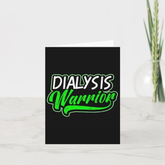 Utformning av njursjukdom Dialys Warrior Gift Kort (Framsida)