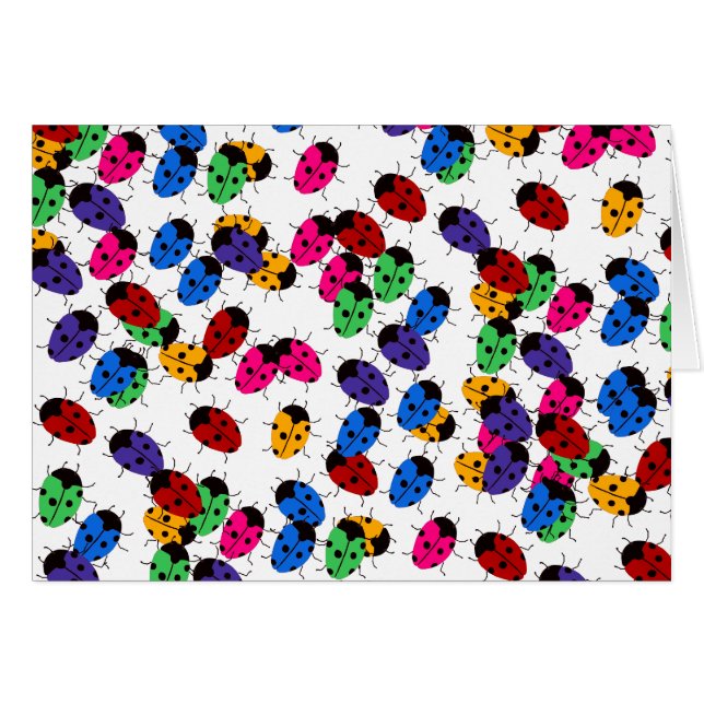 Utformning av Nyckelpiga Hälsningskort (Framsidan Horizontal)