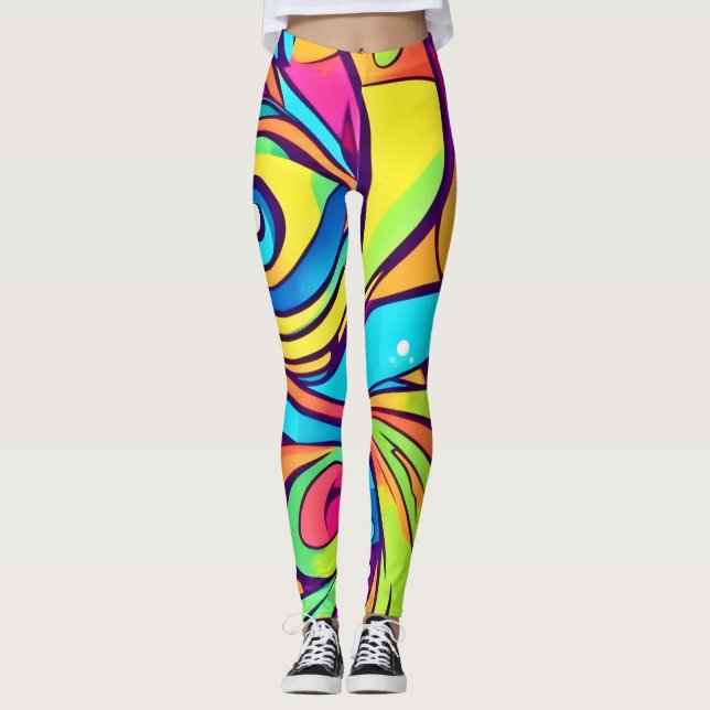 Utformning av Ögon med kraftig Abstrakt Leggings (Framsida)