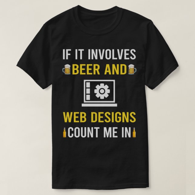 Utformning av öl- och Webbdesign T Shirt (Design framsida)