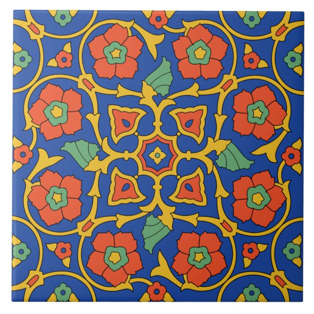 Utformning av ön vintage Catalina Kakelplatta (Framsidan)