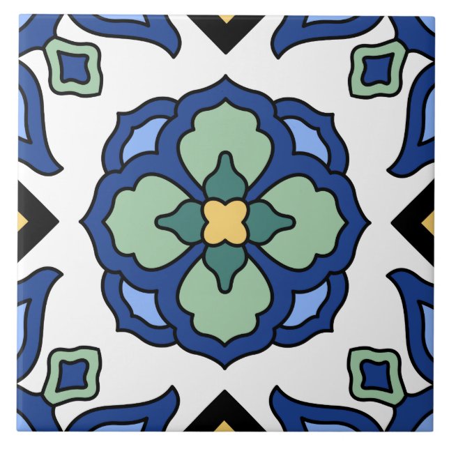 Utformning av ön vintage Catalina Kakelplatta (Framsidan)