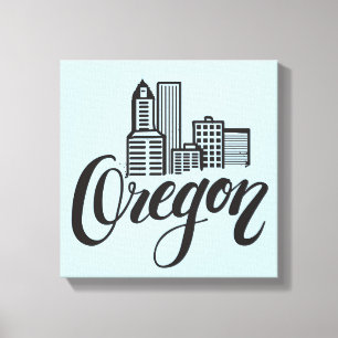 Utformning av Oregon Typografi Canvastryck