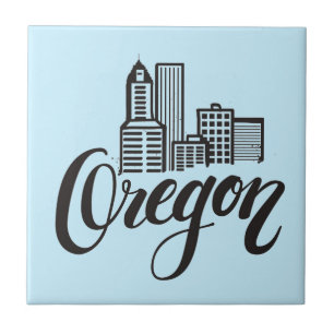 Utformning av Oregon Typografi Kakelplatta