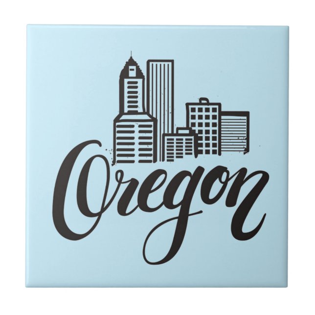 Utformning av Oregon Typografi Kakelplatta (Framsidan)