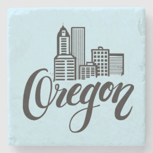 Utformning av Oregon Typografi Stenunderlägg