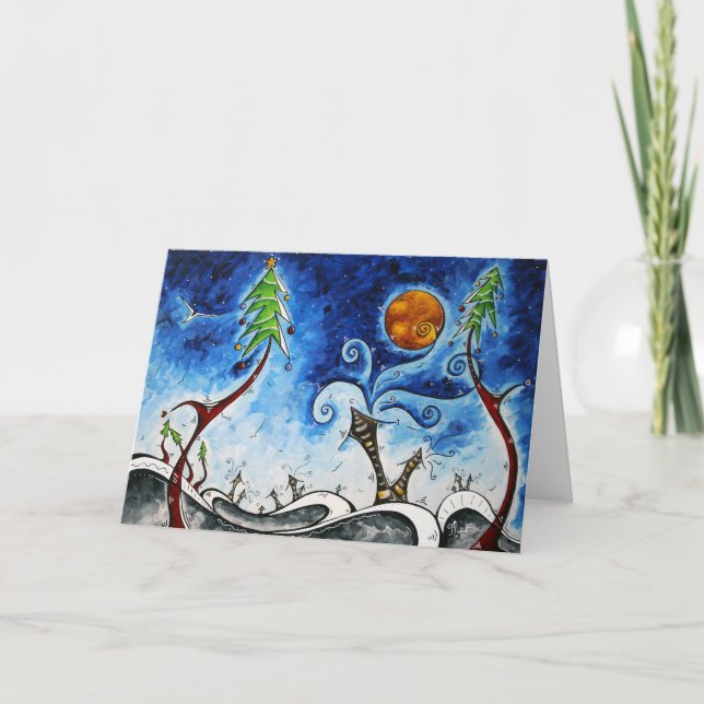 Utformning av originalet av hälsningskortet Kväll Helgkort (Framsida)