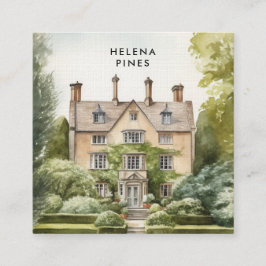 Utformning av Painterly gods - landskap, verkstäde Fyrkantigt Visitkort