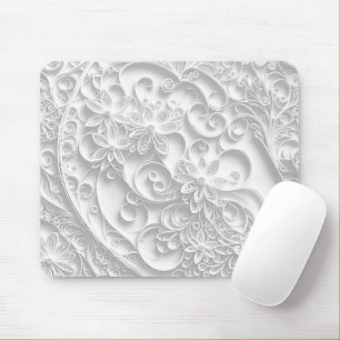 Utformning av Papper Quilling-Daisy i silver Musmatta