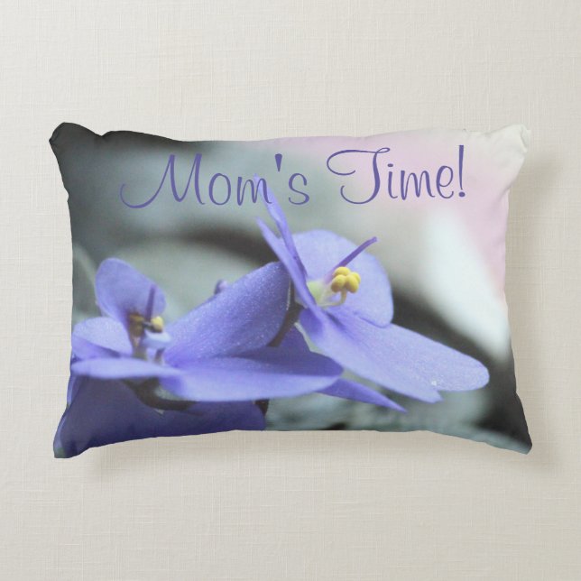 Utformning av periwinkle-Blommigt Prydnadskudde (Framsidan)