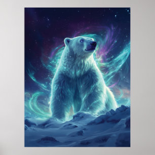Utformning av Polarna björn med norra Ljus Poster