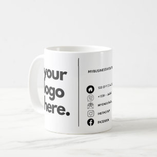 Utformning av QR-kod för företagsprogram, Logotyp Kaffemugg