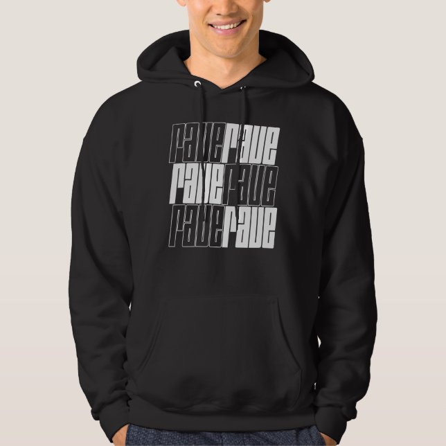 utformning av rave-logotyp hoodie (Framsida)