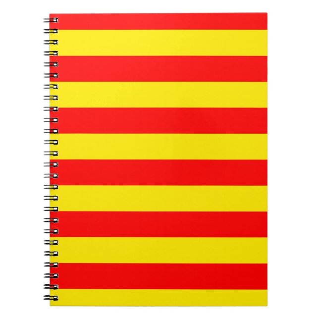 Utformning av Red and Gult Rand Anteckningsbok (Framsidan)