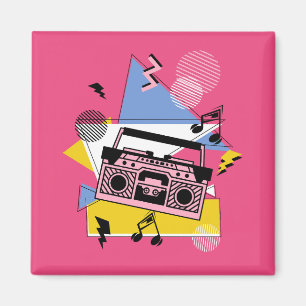 Utformning av Retro stil boombox Magnet