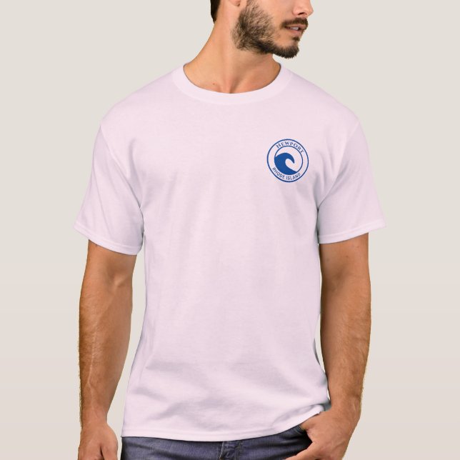 Utformning av RI Blue Ocean Wave Circle T Shirt (Framsida)