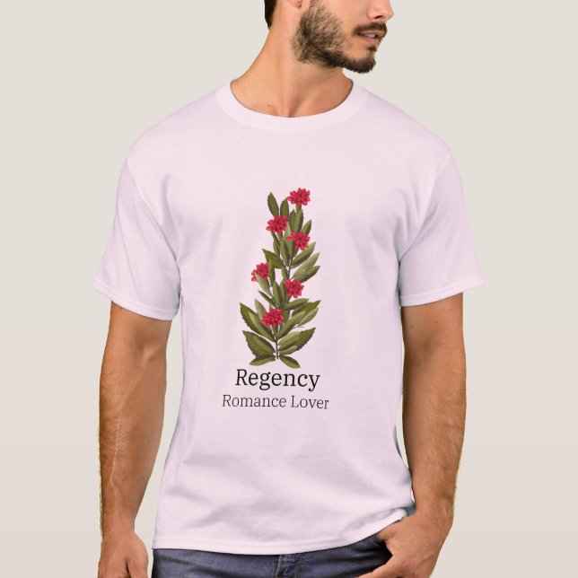Utformning av röd blommigt med ReEmergency Romanti T Shirt (Framsida)