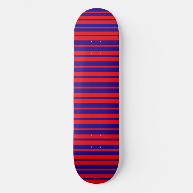 Utformning av röd och blå Rand Mini Skateboard Bräda 18,5 Cm (Framsida)