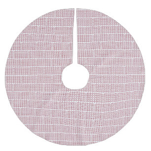 Utformning av röd och vit Chic med handtag och små Julgransmatta Borstad Polyester