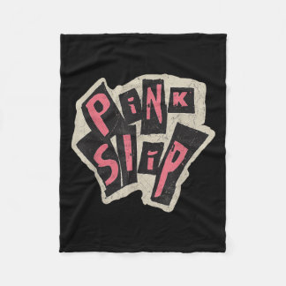 Utformning av rosa Slip Distress Grunge Typography Fleecefilt