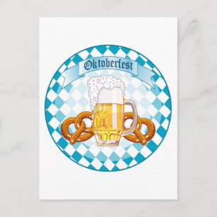 Utformning av rundan oktoberfest Firande Vykort
