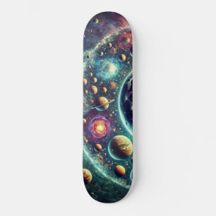 Utformning av skateboard för rymd- och planetskort
