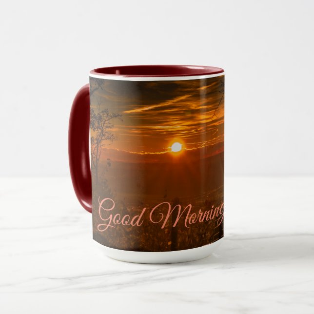 Utformning av solnedgång Koffe och tea mugg (Framsida vänster)