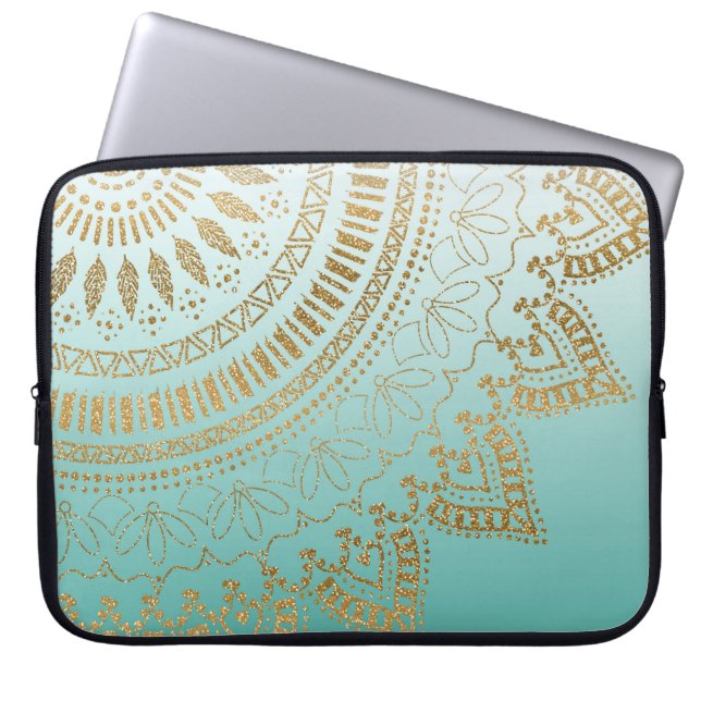 Utformning av söt hand plockade-stammen mandala el laptop sleeve (Framsidan)