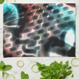 Utformning av spånskivor med "bläck"-droppar på vi kökshandduk