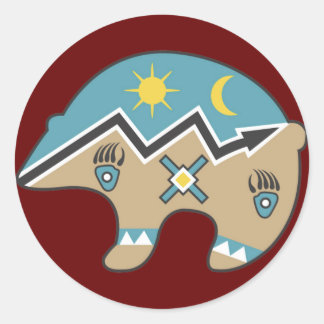 Utformning av stambjörn runt klistermärke