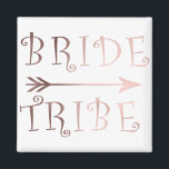 Utformning av stammen elegant faux ro guld magnet<br><div class="desc">Trendig- och snyggt-utformning som representerar faux ro guld "bride stam"-text och en pil. Du kan anpassa produkten genom att välja färg i bakgrunden.</div>