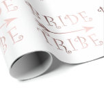 Utformning av stammen elegant faux ro guld presentpapper<br><div class="desc">Trendig- och snyggt-utformning som representerar faux ro guld "bride stam"-text och en pil. Du kan anpassa produkten genom att välja färg i bakgrunden.</div>