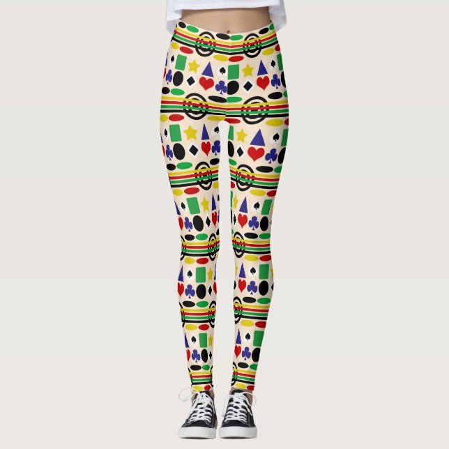 Utformning av stamskandinaviska nordiska Mönster Leggings (Framsida)