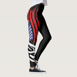 Utformning av svart coola USA flagga mönster Leggings